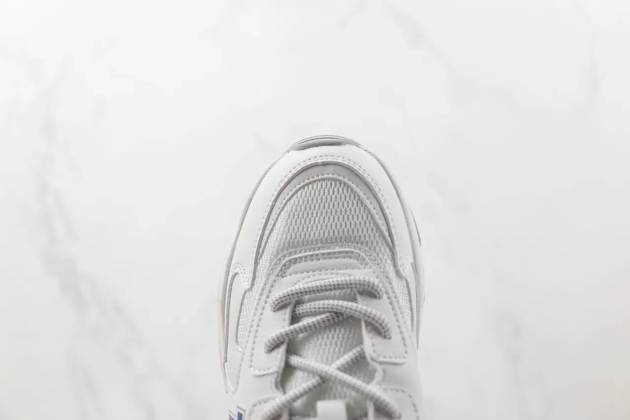 Mitchell & Ness White Blue Sole Team Logo Branding Chunky Sneakers 6