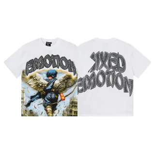 Mixed Emotion Angel Archer Graphic Print White T-Shirt