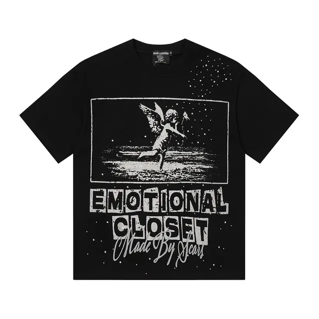 Mixed Emotion Emotional Closet Graphic Print Black T-Shirt 2
