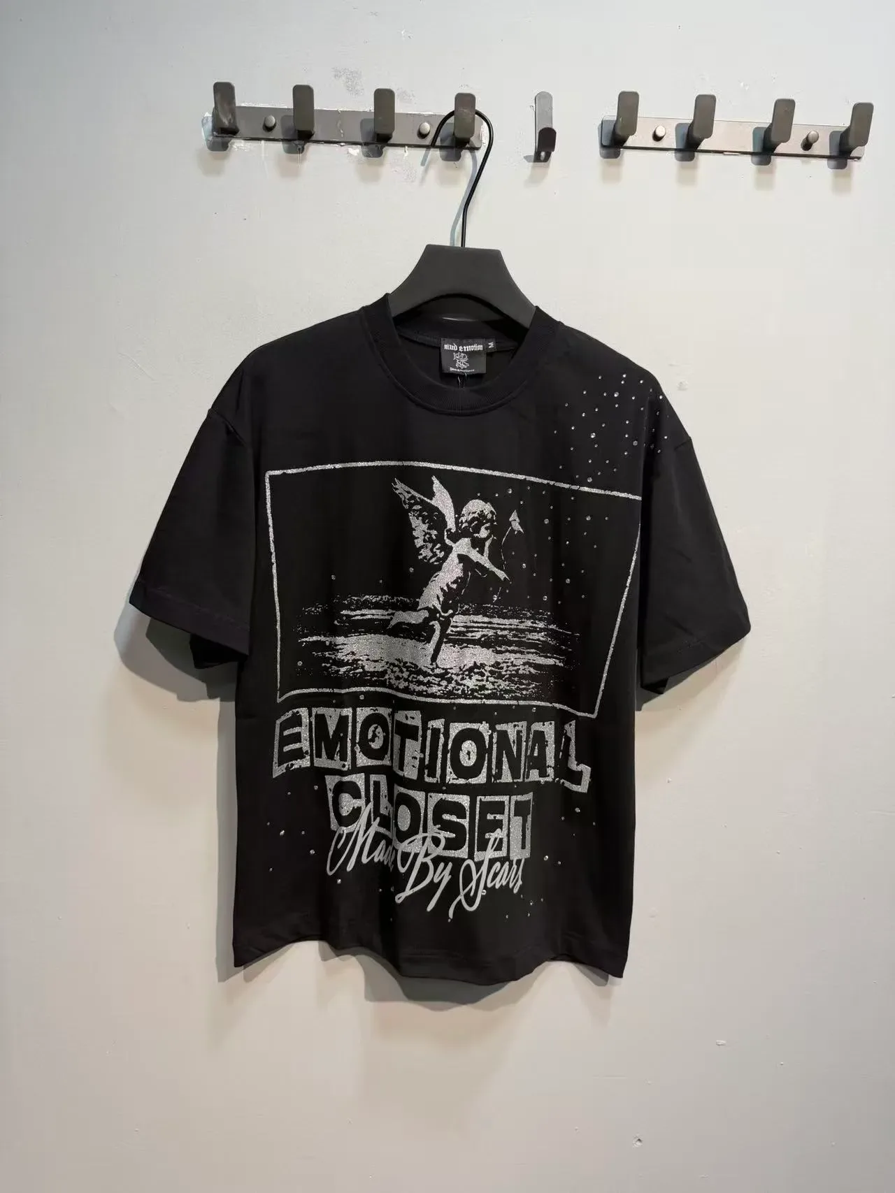 Mixed Emotion Emotional Closet Graphic Print Black T-Shirt 5