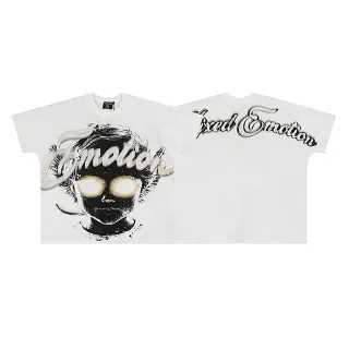 Mixed Emotion Graphic Print Oversized T-Shirt