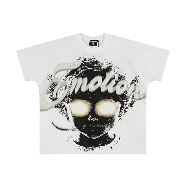 Mixed Emotion Graphic Print Oversized T-Shirt 2