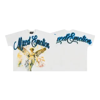 Mixed Emotion Graphic Print White T-Shirt