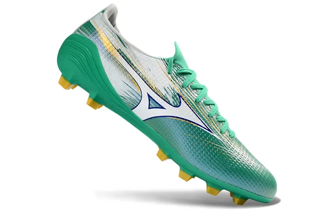 Mizuno Alpha Designed Speed Green Silver Gold Firm-Ground Sapatos de futebol 2