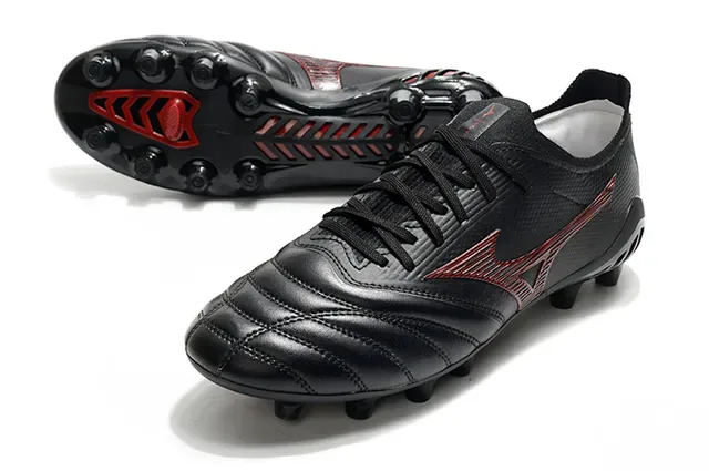 Mizuno Morelia Neo Black Red Firm-Ground Soccer Shoes 6