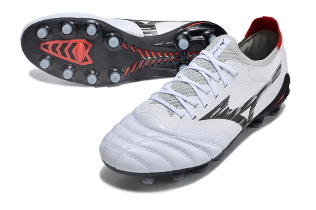 Mizuno Morelia Neo White Pink Low-Cut Knit Upper Firm-Ground Soccer Shoes 15