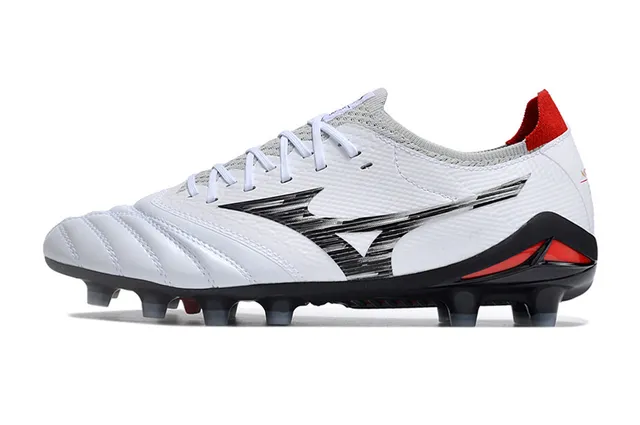 Mizuno Morelia Neo White Pink Low-Cut Knit Upper Firm-Ground Soccer Shoes 19
