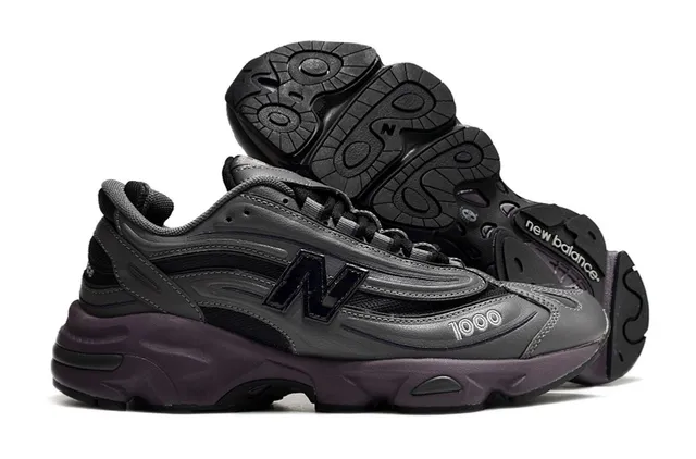 New Balance 1000 কালো বেগুনি চাঙ্কি স্নিকার 4