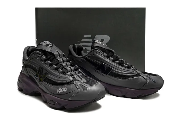 New Balance 1000 কালো বেগুনি চাঙ্কি স্নিকার 5