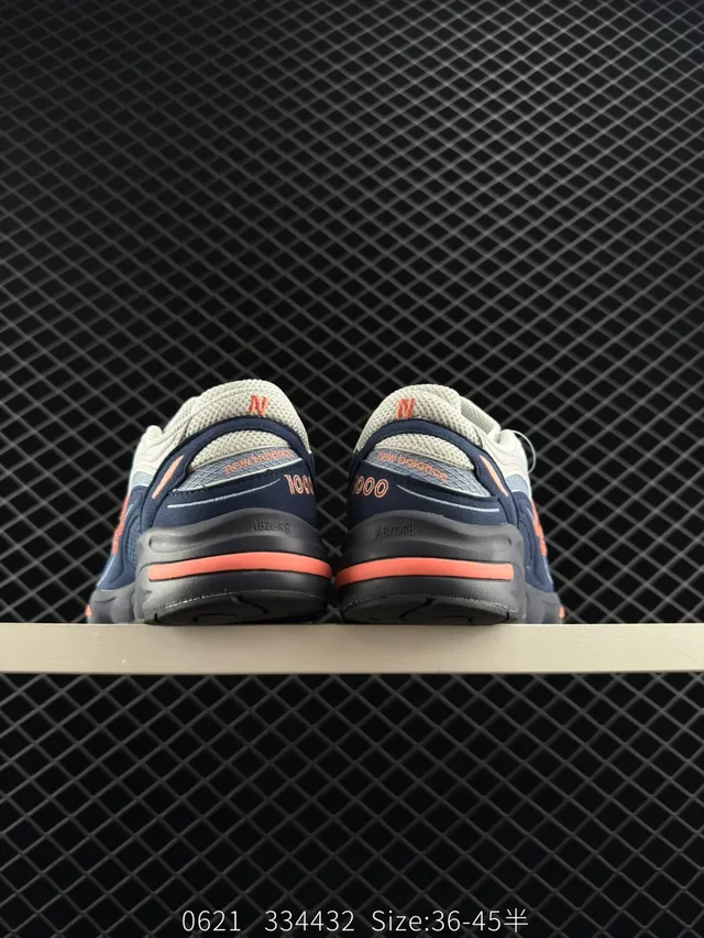 New Balance 1000 أزرق بحري أبيض برتقالي حذاء سينيكرز سميك 3