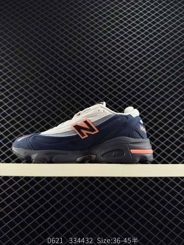 New Balance 1000 أزرق بحري أبيض برتقالي حذاء سينيكرز سميك 5