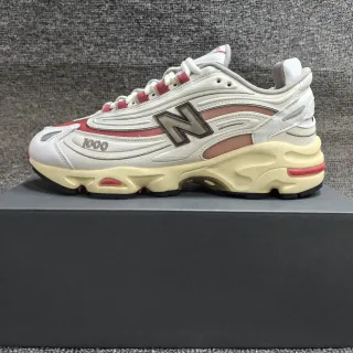 New Balance 1000 Sneakers Chunky Blanches Rouges Beiges