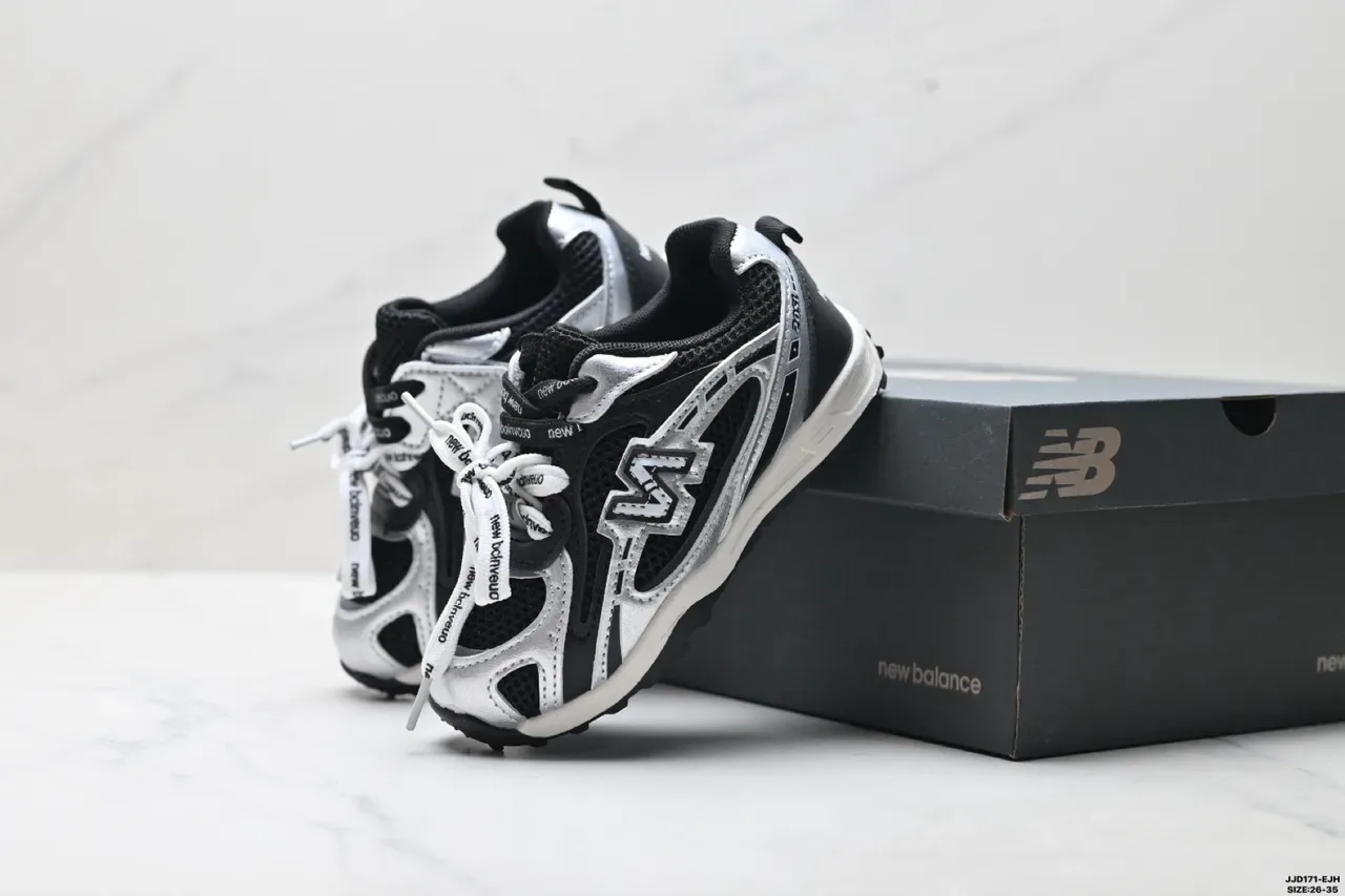New Balance 2002R Black White حذاء أسلوب حياة مع upper من السلك الاصطناعي في قفص السلك العلوي 8