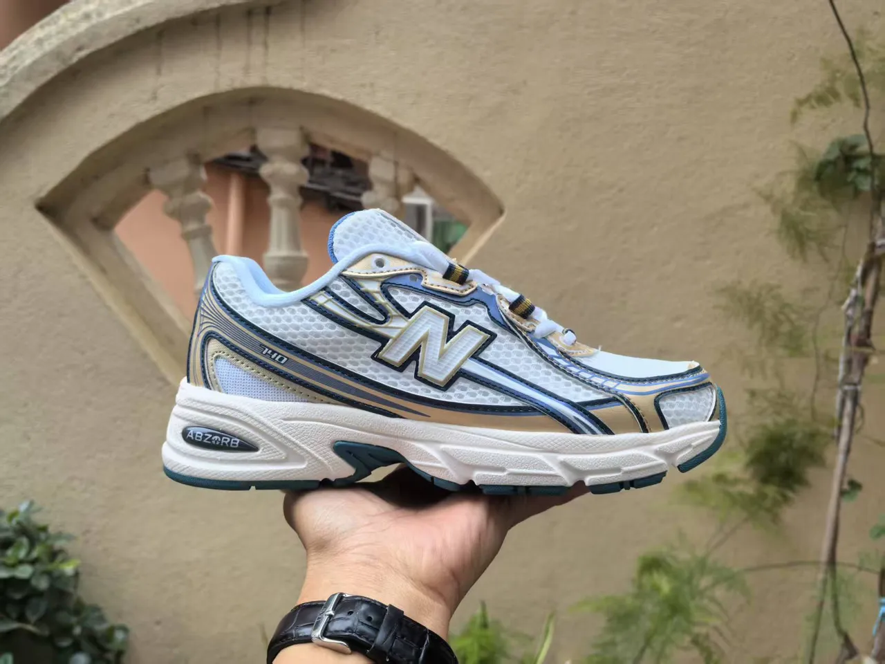 New Balance 740 সাদা রূপালী কালো লাইফস্টাইল স্নিকার্স 3