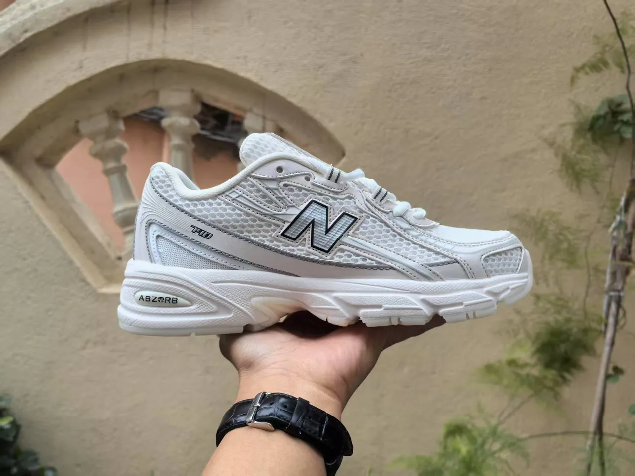 New Balance 740 সাদা রূপালী কালো লাইফস্টাইল স্নিকার্স 5