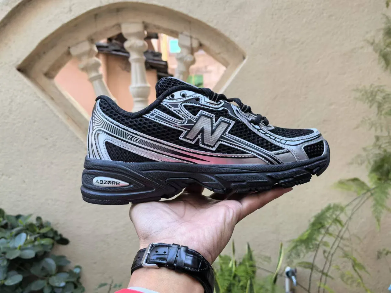 New Balance 740 সাদা রূপালী কালো লাইফস্টাইল স্নিকার্স 7