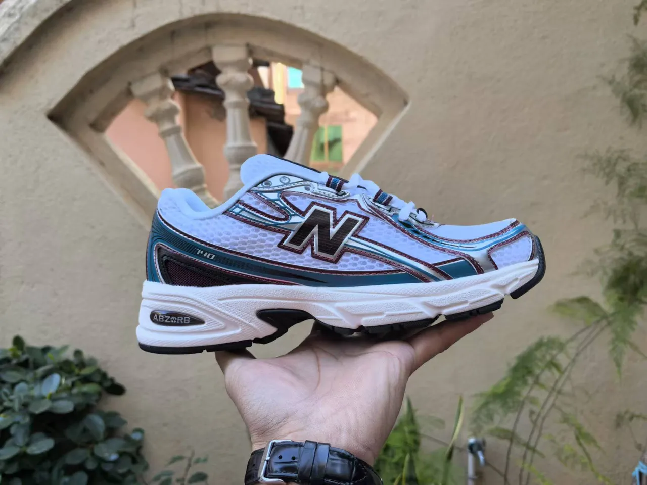 New Balance 740 সাদা রূপালী কালো লাইফস্টাইল স্নিকার্স 8
