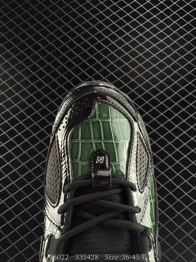 New Balance 906 حذاء رياضي أسود أخضر مع طبقات قزحية سميكة 2