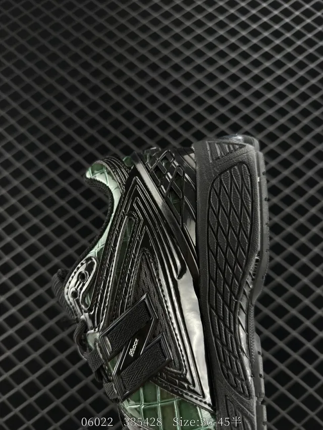 New Balance 906 حذاء رياضي أسود أخضر مع طبقات قزحية سميكة 3