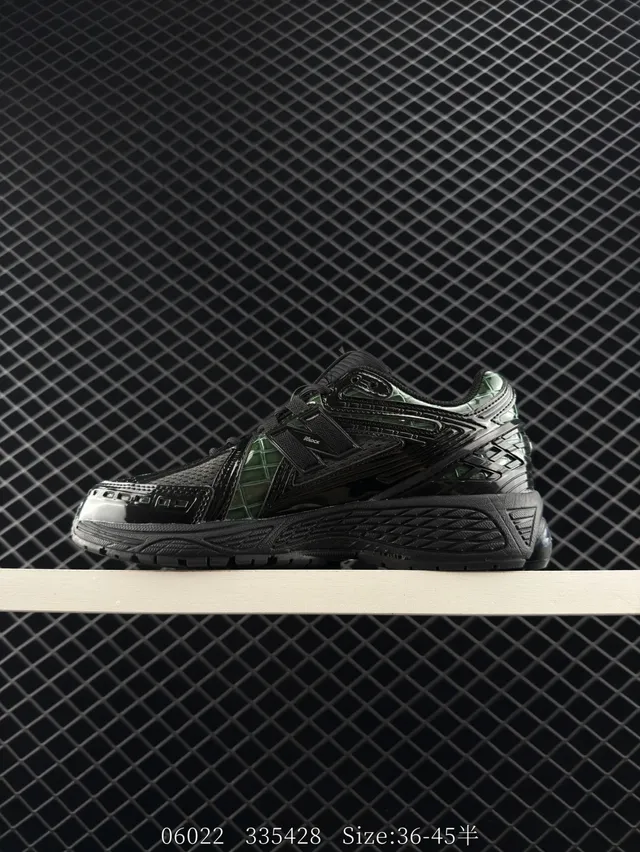 New Balance 906 حذاء رياضي أسود أخضر مع طبقات قزحية سميكة 6