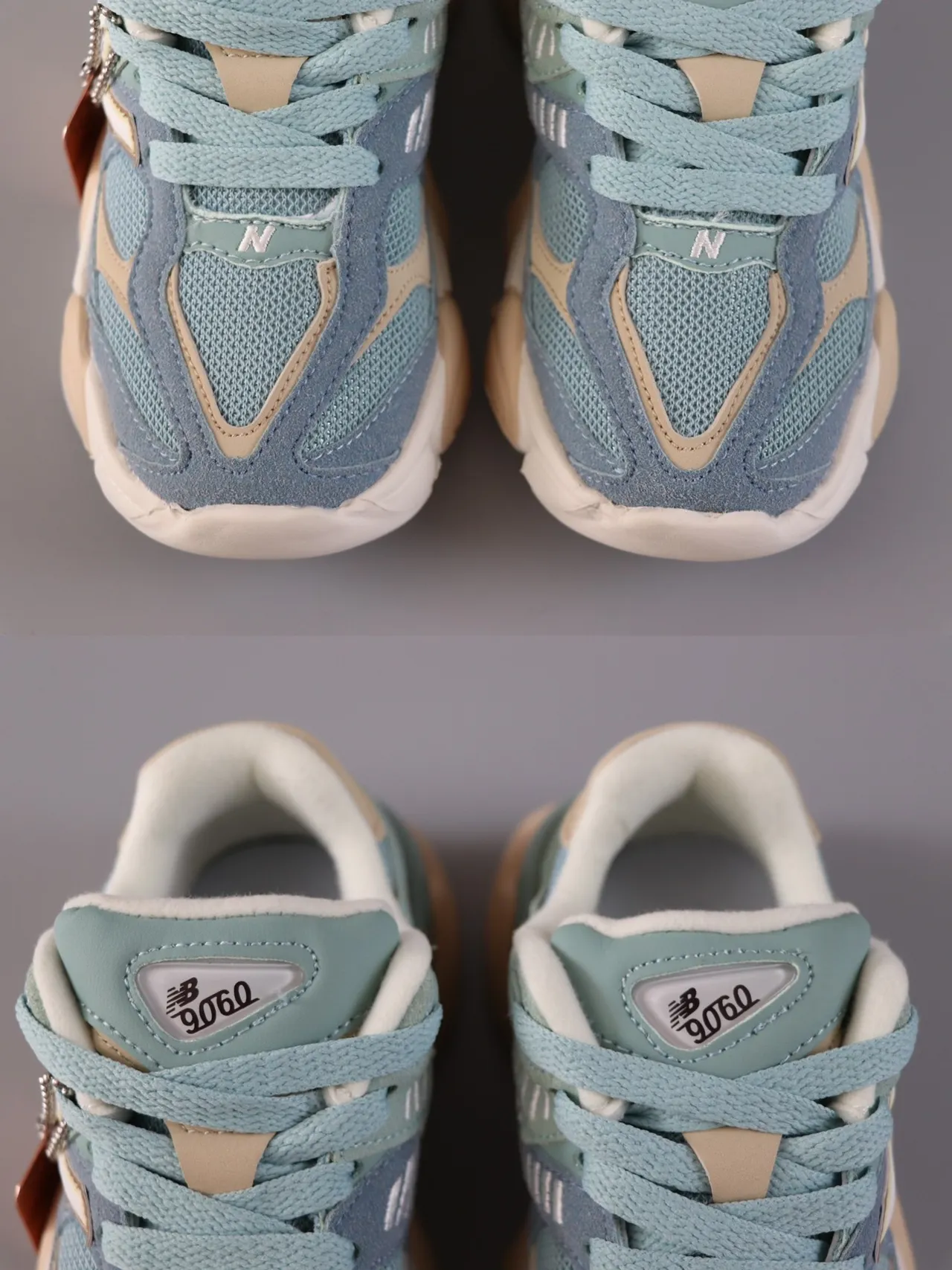 New Balance 9060 Navy Beige Chunky Sneakers 18