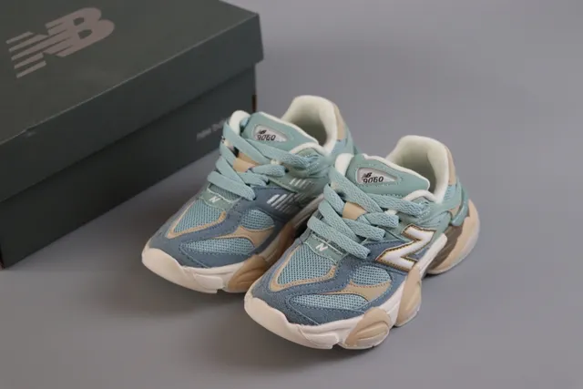 New Balance 9060 Navy Beige Chunky Sneakers 20