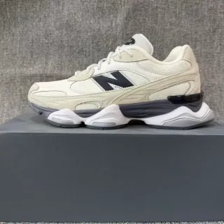 New Balance 9060 Off-White Navy Chunky Sneakers