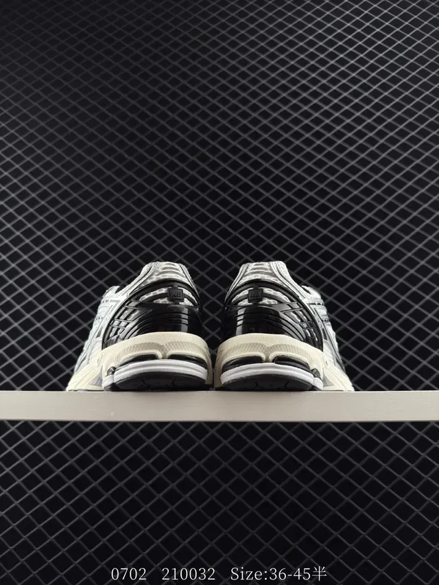 New Balance 9060 White Black Mesh Upper Layered Synthetic Overlays Lifestyle Sneakers 4
