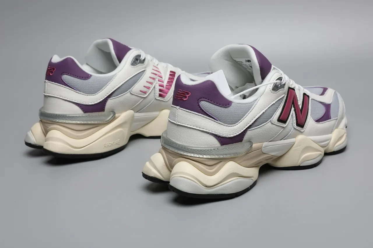 New Balance 9060 सफेद बैंगनी मैजेंटा लाइफस्टाइल स्नीकर 3