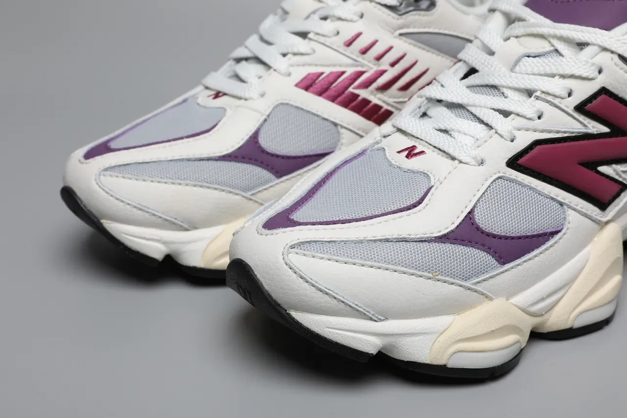New Balance 9060 सफेद बैंगनी मैजेंटा लाइफस्टाइल स्नीकर 4