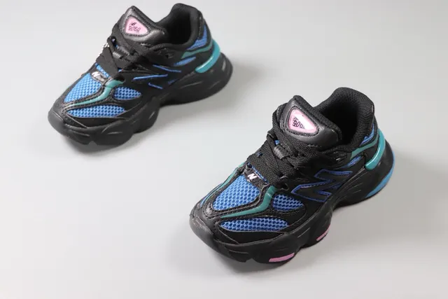New Balance Beige Blue Retro Runner Multi-Layered Sole Chunky Sneakers 21