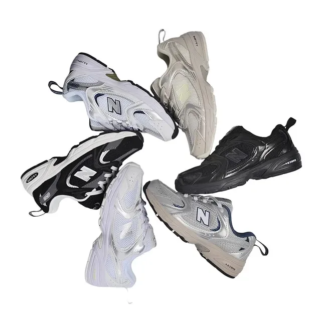 New Balance 黑白厚底中底 网面-合成混合鞋面 生活方式运动鞋 3