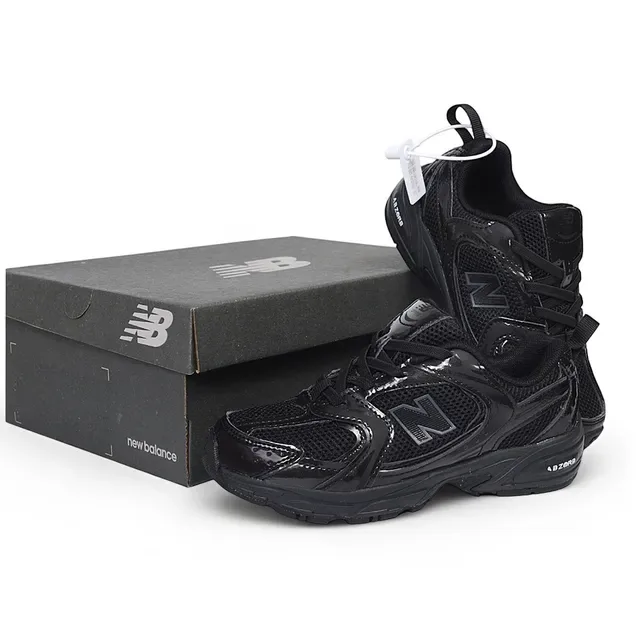 New Balance 黑白厚底中底 网面-合成混合鞋面 生活方式运动鞋 23