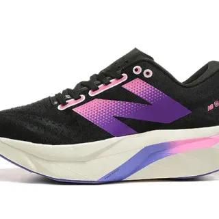 New Balance FuelCell Elite 黑紫色 工程网面鞋面 渐变 N Logo 跑鞋