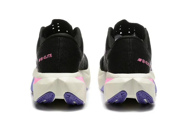 New Balance FuelCell Elite 黑紫色 工程网面鞋面 渐变 N Logo 跑鞋 4