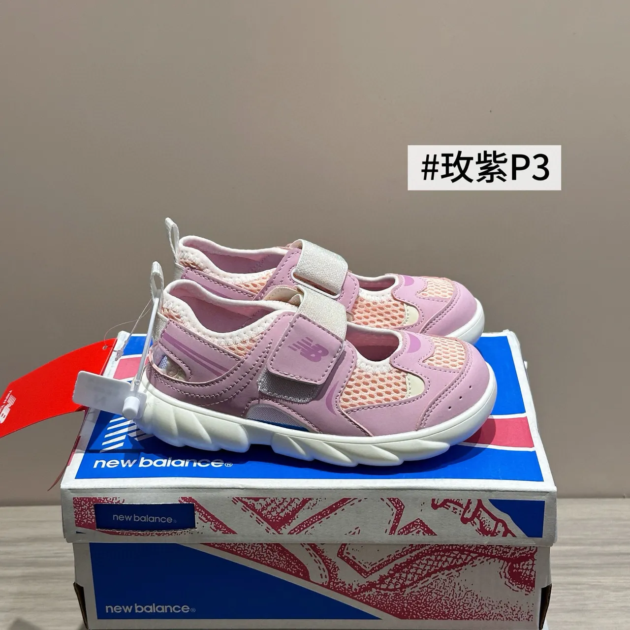 New Balance sandales casuales rose violet semelle épaisse fermeture de deux brides 4