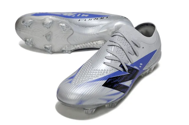 New Balance रू्पाली नील निम्न-काट सॉक-फिट ऊपर स्वच्छ मोल्डेड सोल दृढ माटी सॉकर जूता 4