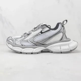 New Balance सफेद भूरा लेयर्ड सिंथेटिक केज हेक्सागोनल मेश अपर चंकी स्नीकर्स