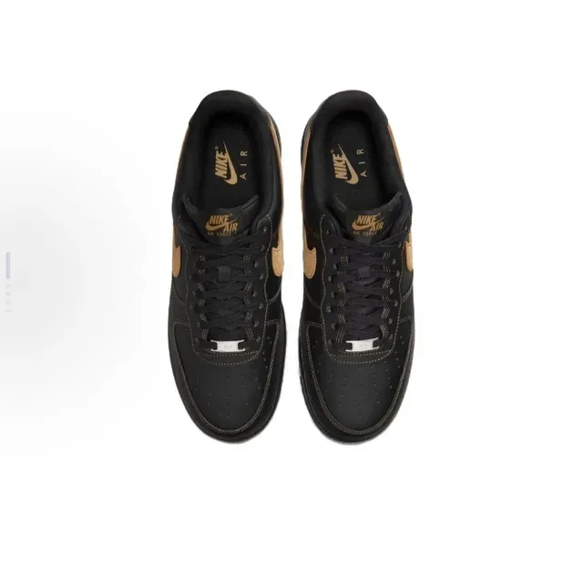 Nike Air Force 1 Black and Tan Chaussures Lifestyle 4