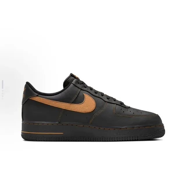 Nike Air Force 1 Black and Tan Chaussures Lifestyle 5
