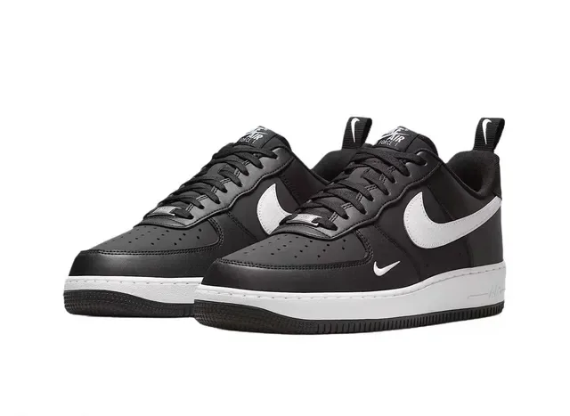 Nike Air Force 1 Black and White Lifestyle Sneakers 5