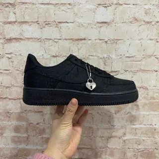 Nike Air Force 1 أسود فضي علوية منسوجة كوبسول مطاطية حذاء أسلوب حياة