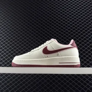 Nike Air Force 1 Low Off-White Maroon Pink حذاء لايف ستايل