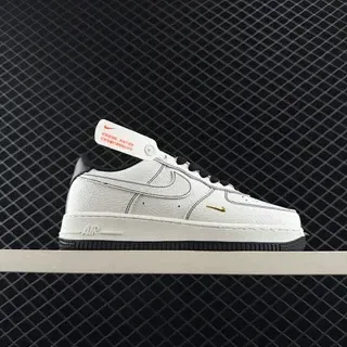 Nike Air Force 1 White Black Gold حذاء رياضي نمط حياة