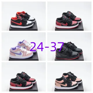 Nike Air Jordan 1 Low أسود أحمر أبيض حذاء أسلوب حياة
