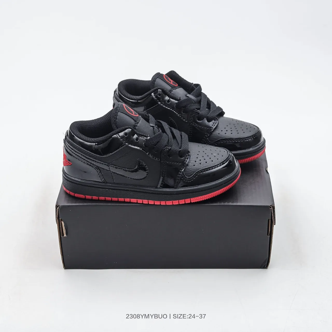 Nike Air Jordan 1 Low Black Red White Lifestyle Sneakers 7