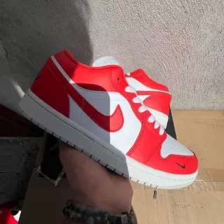 Nike Air Jordan 1 Low Chaussures lifestyle rouges et blanches