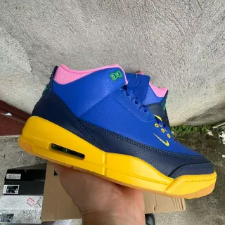 Nike Air Jordan 3 皇家蓝 海军蓝 黄 粉 篮球鞋