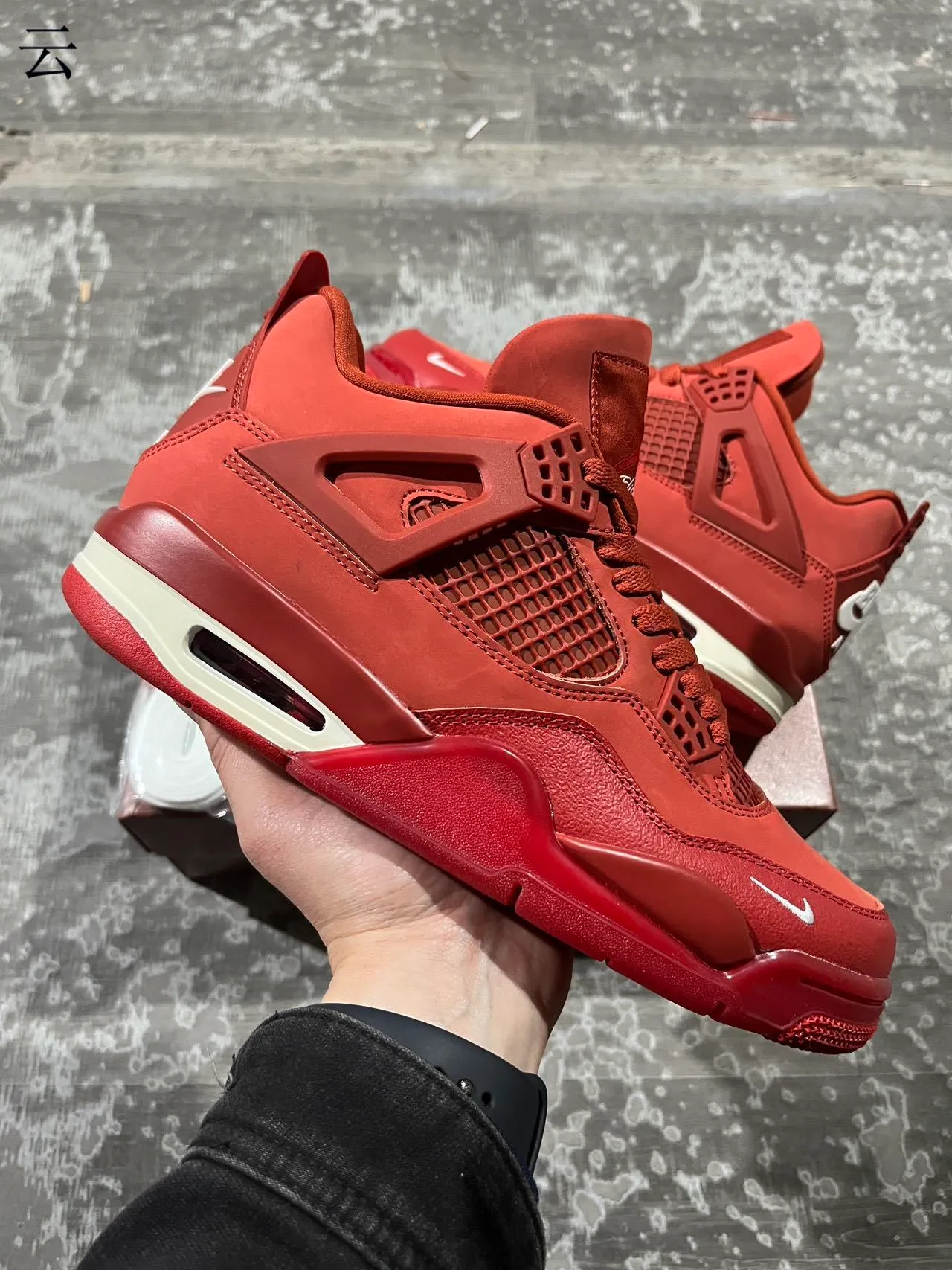 Nike Air Jordan 4 মনোক্রোম্যাটিক রেড বাস্কেটবল জুতো 2