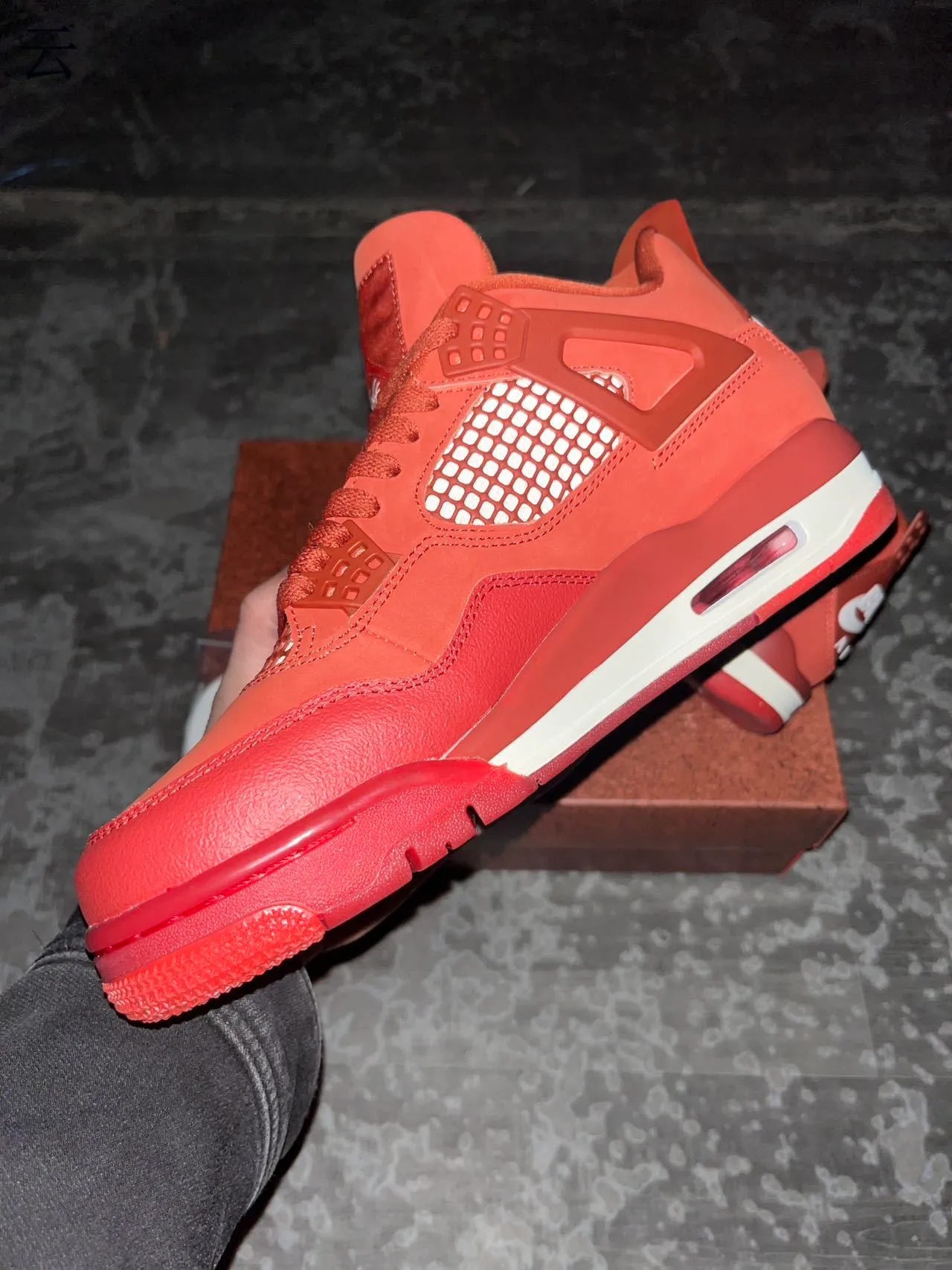 Nike Air Jordan 4 মনোক্রোম্যাটিক রেড বাস্কেটবল জুতো 7